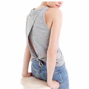 J. Crew Tie-Back Tank Top in Gray